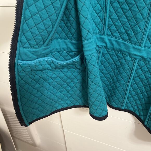 Talbots Quilted Sleeveless Vest Deep Navy Blue Size Petitie - Picture 7 of 10